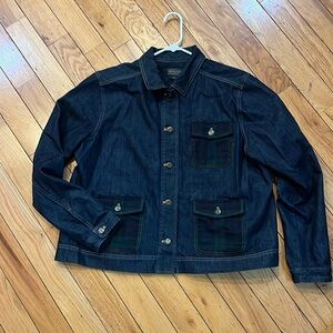 Women’s Pendleton xl Jean jacket coat with flannel details